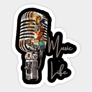 Music is Life Music Quotes Sticker